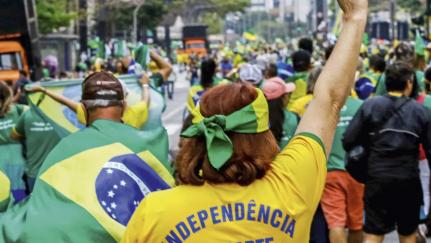 Bolsonaristas fazem protesto na Paulista em homenagem de réu do 8 de janeiro 