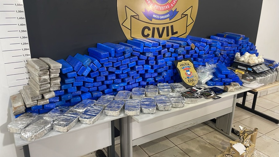 Polícia Civil apreende mais de 350 tabletes de entorpecentes de facção criminosa em Tangará da Serra 