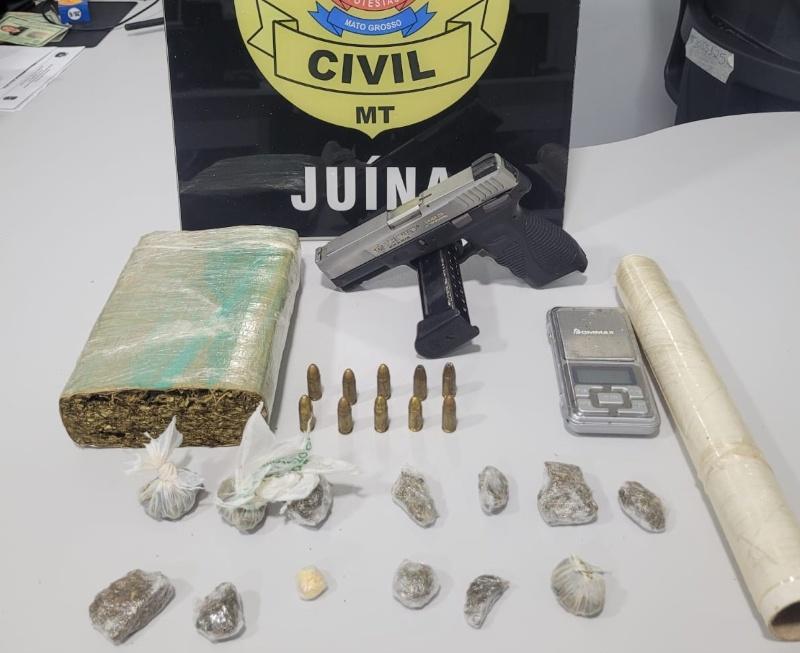 Polícia Civil prende suspeita por tráfico de drogas e organização criminosa em Juína 