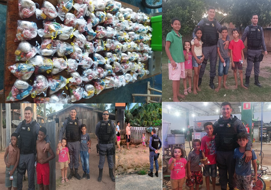 Aripuanã: Polícia Militar distribui ovos de Páscoa para crianças carentes em Conselvan 