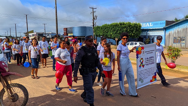 PM promove em Cotriguaçu caminhada alusiva ao Dia Mundial de Conscientização sobre o Autismo 
