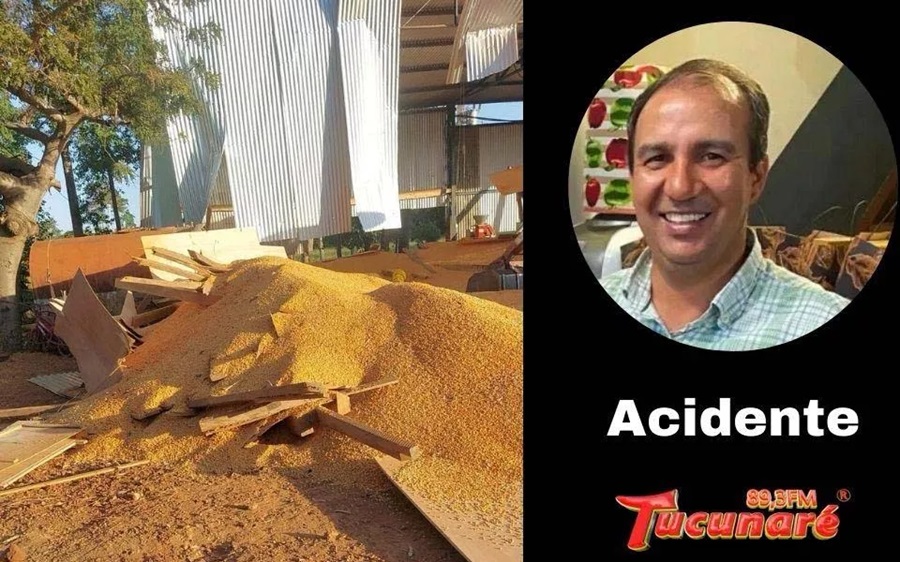 Caixote de milho desmonta e tira a vida de empresário juarense em sua propriedade rural de Brasnorte 