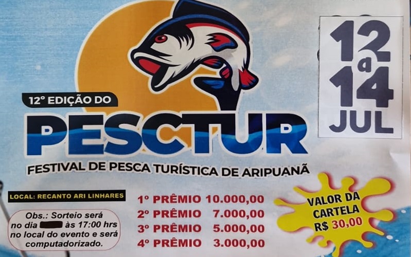 Bingo da 12ª edição do Festival de Pesca Turística de Aripuanã será em prol da Apae 