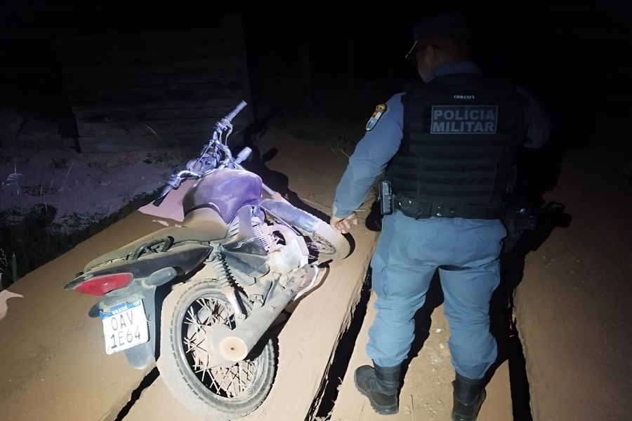 Polícia Militar localiza moto furtada em Aripuanã  