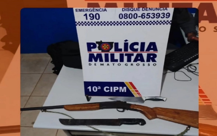Polícia Militar de Aripuanã prende homem por porte ilegal de arma de fogo  