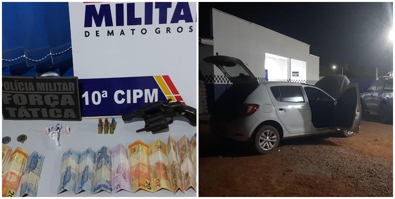 Casal que tentou resgatar assaltantes de joias é preso pela Força Tática de Juína 