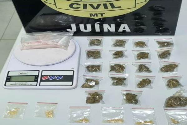Adolescente que já respondeu por homicídios é apreendido por tráfico de drogas em Juína 