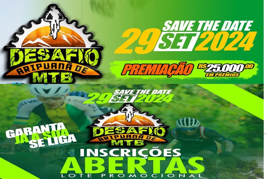  5º Desafio Aripuanã MTB será dia 29 de setembro 