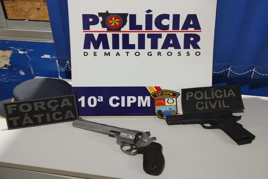 Homem armado é preso durante festa em Aripuanã; polícia apreende armas e munições 