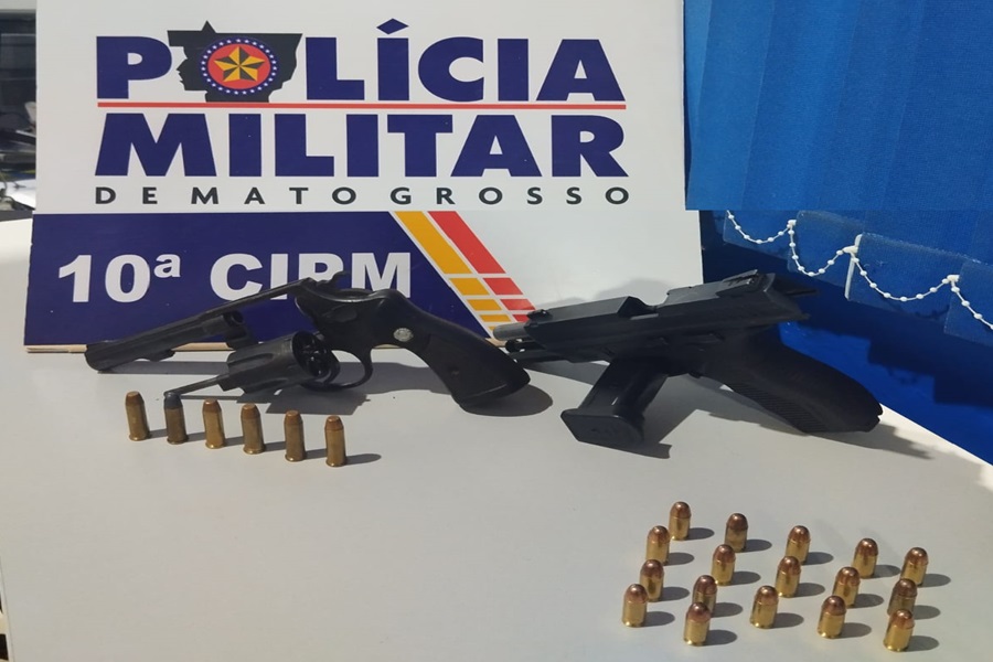 Polícia apreende armas durante comemoração eleitoral em Aripuanã; três suspeitos são conduzidos 