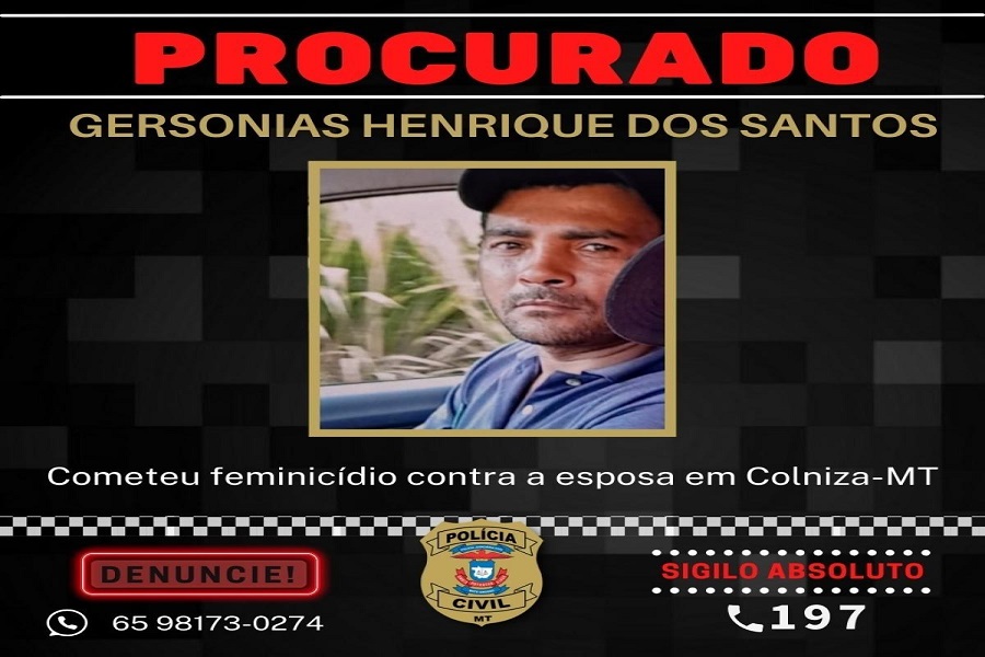 Foragido após matar esposa esfaqueada na frente das filhas em Colniza é preso 