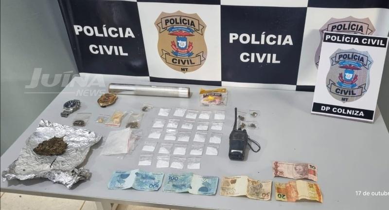 Polícia Civil prende membro de facção por tráfico de drogas em Colniza 