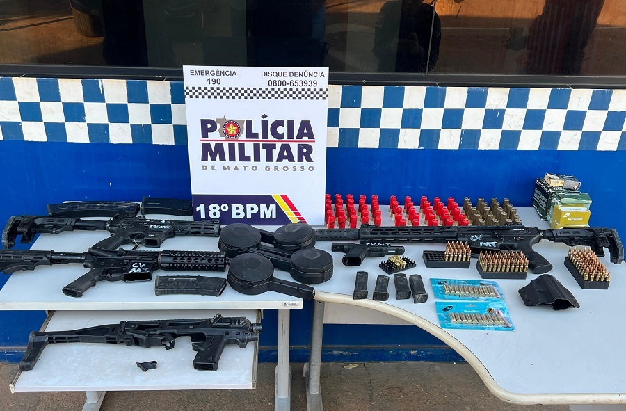 Polícia Militar prende homem e apreende armas de fogo de facção em Pontes e Lacerda 