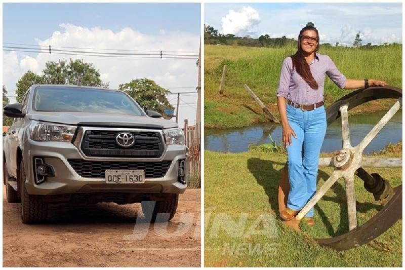 Agricultora muito conhecida em Juína desaparece com sua camionete Hilux 