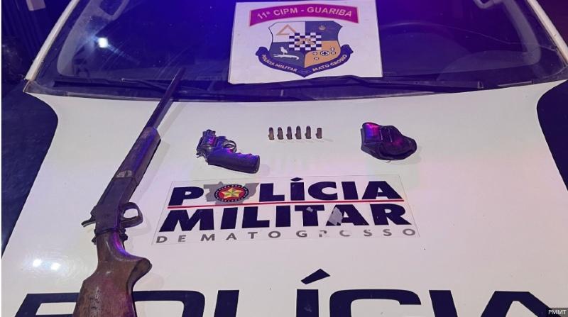 Homem é preso pela Polícia Militar por porte ilegal de arma em Colniza 