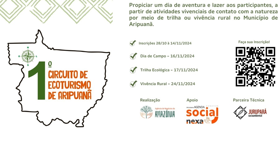 1º Circuito de Ecoturismo de Aripuanã promete experiência única de imersão na natureza e cultura local 