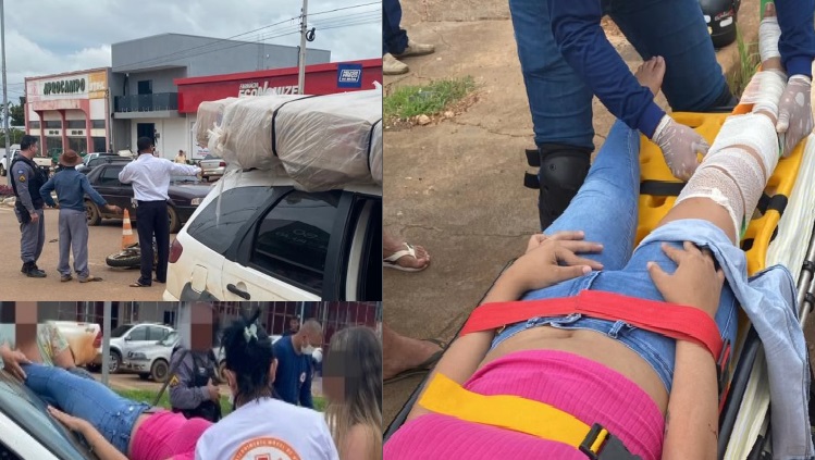 Adolescente e jovem ficam feridas em acidente de trânsito em Aripuanã  