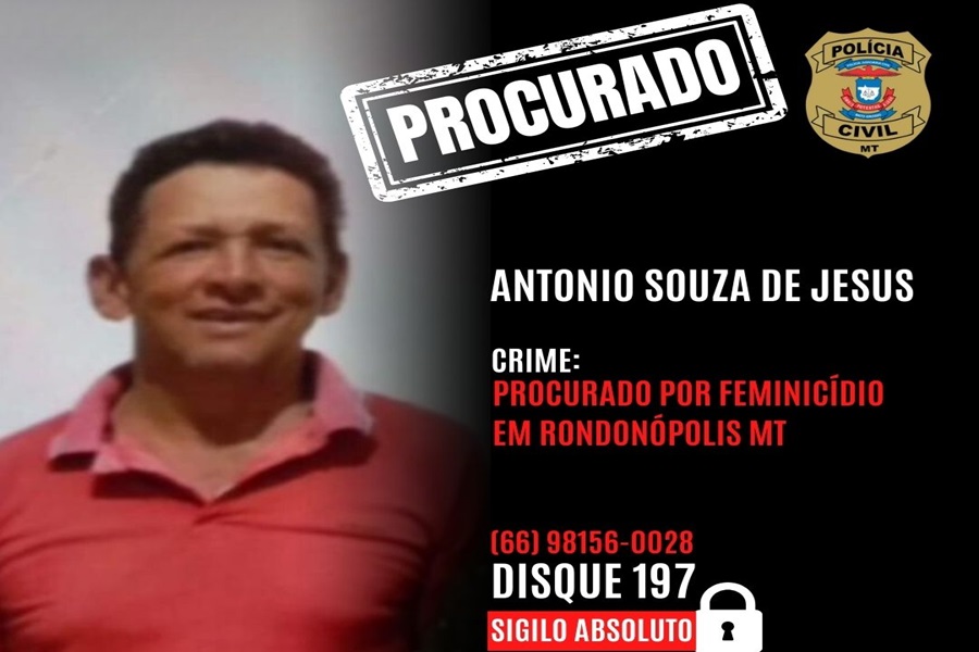 Polícia Civil busca pedreiro que matou companheira em Rondonópolis com picareta 