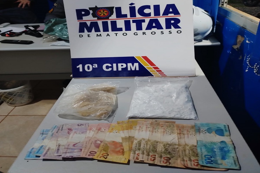 Polícia Militar de Aripuanã prende três suspeitos de tráfico e apreende drogas no centro da cidade 