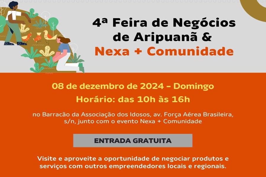 Aripuanã recebe 4ª Feira de Negócios e Nexa+Comunidade neste domingo