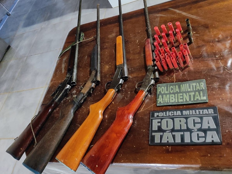 Polícia Ambiental apreende armas e materiais de pesca predatória durante operação em Aripuanã 