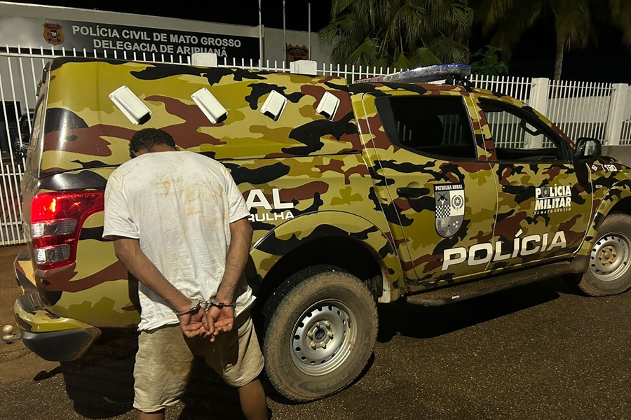 Polícia Militar de Aripuanã prende foragido da Justiça durante patrulhamento 