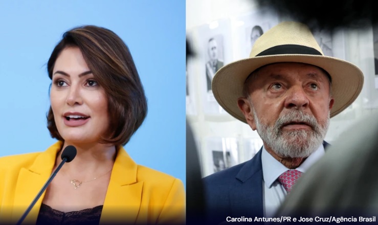 Michelle Bolsonaro ironiza gafe e diz que Lula é 'especialista em amantes' 