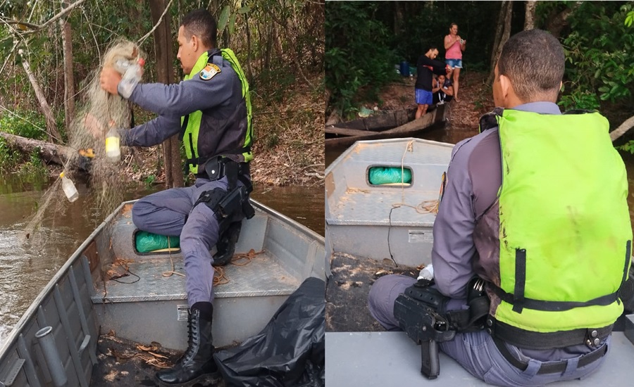 Polícia Militar e Semam realizam fiscalização para coibir pesca predatória durante a piracema em Aripuanã 