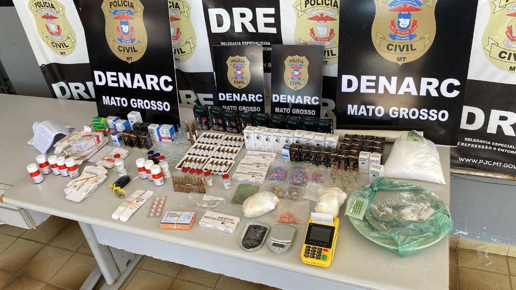 Operação prende traficante que atuava com venda de anabolizantes e drogas sintéticas em Cuiabá 