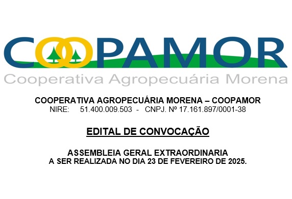COOPAMOR convoca associados para Assembleia Geral Extraordinária em Aripuanã 