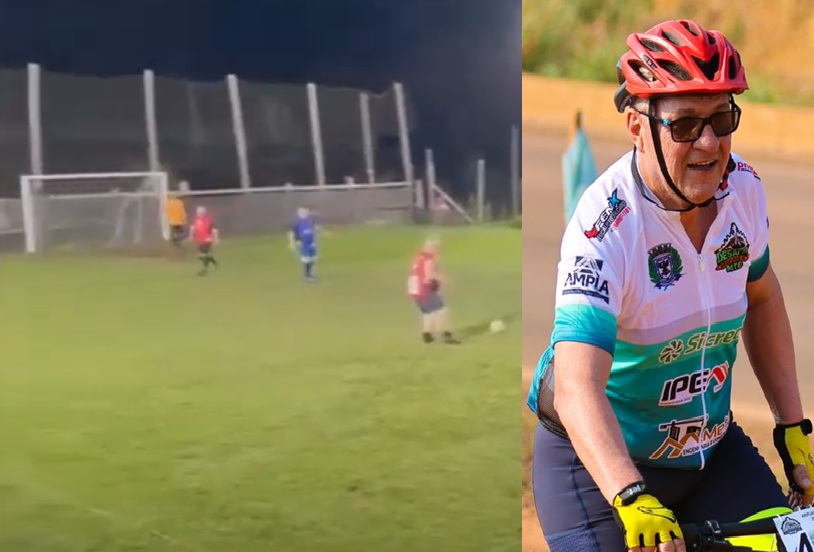 Golaço de veterano de 67 anos em Aripuanã viraliza e ganha destaque no Globo Esporte MT 
