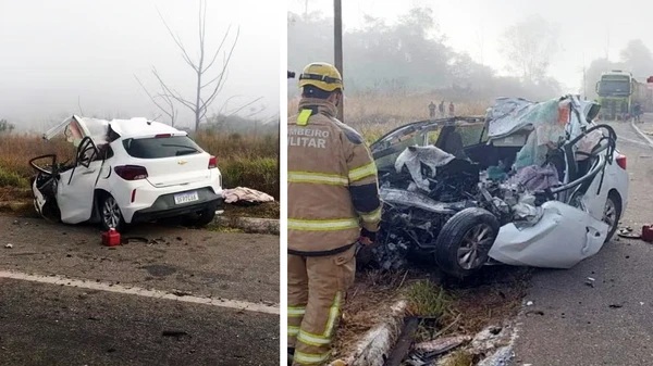 Acidente mata professores, bebê e motorista da Prefeitura de Muniz Freire 