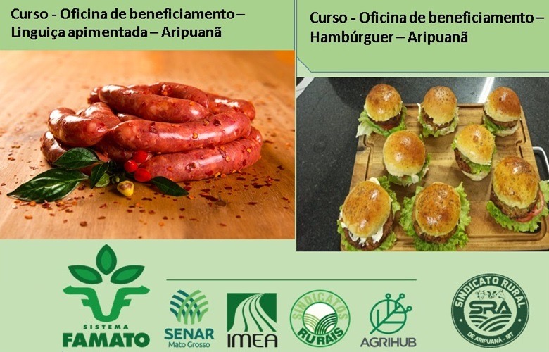 Sindicato Rural de Aripuanã oferece cursos de linguiça apimentada e hambúrguer artesanal em parceria com o Senar 