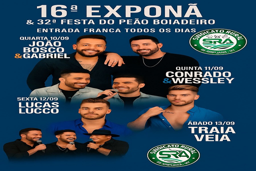 Exponã 2025 terá entrada gratuita em todos os dias e promete o maior rodeio da história de Aripuanã 