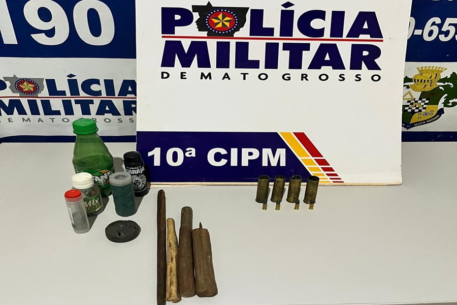 Polícia Militar cumpre mandado de prisão e apreende munições e materiais para recarga na região da Tutilândia em Aripuanã