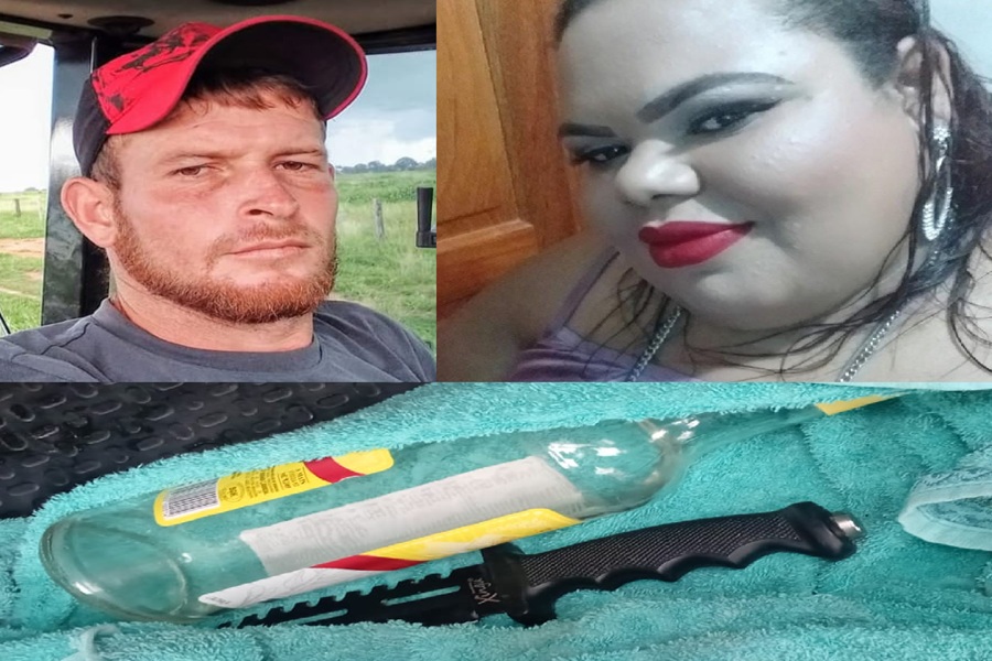 Mulher é morta a facadas pelo companheiro em Cotriguaçu; suspeito é preso pela Polícia Militar ao tentar fugir 