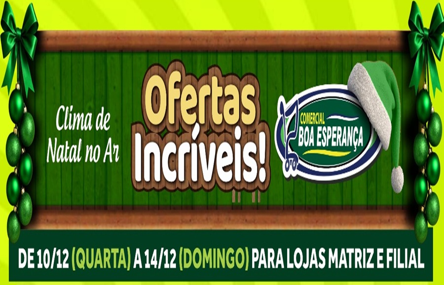 Comercial Boa Esperança lança campanha especial “Natal no Ar” com ofertas imperdíveis em Aripuanã 