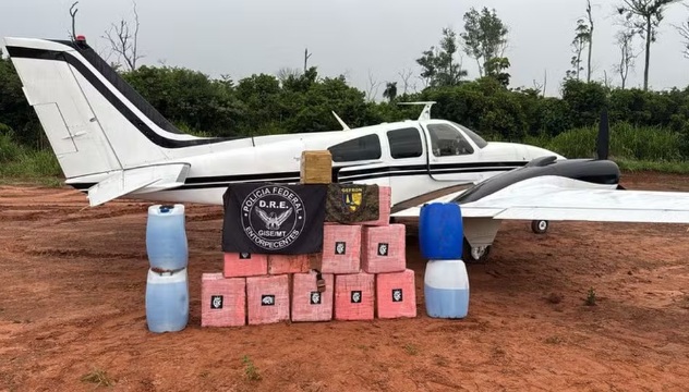 Avião com 500 kg de cocaína é interceptado em pista clandestina de MT 