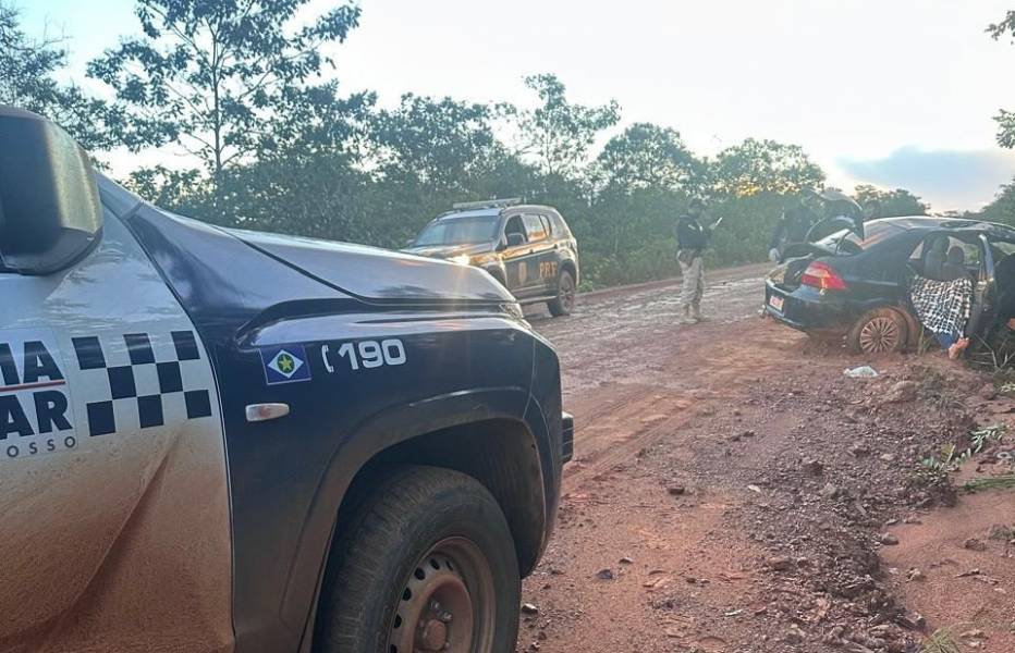 Suspeito de furtar carro em Pimenta Bueno, sofre grave acidente durante fuga 