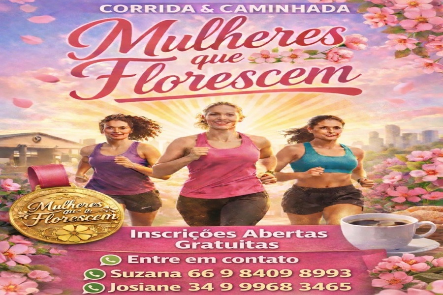 Corrida e Caminhada “Mulheres que Florescem” será realizada em Conselvan no Dia Internacional da Mulher 