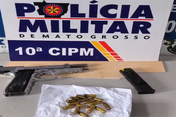 Homem é preso por porte ilegal de arma de fogo durante abordagem da PM em Aripuanã 