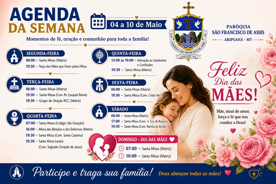Paróquia São Francisco de Assis realiza semana especial de fé e celebrações em Aripuanã 