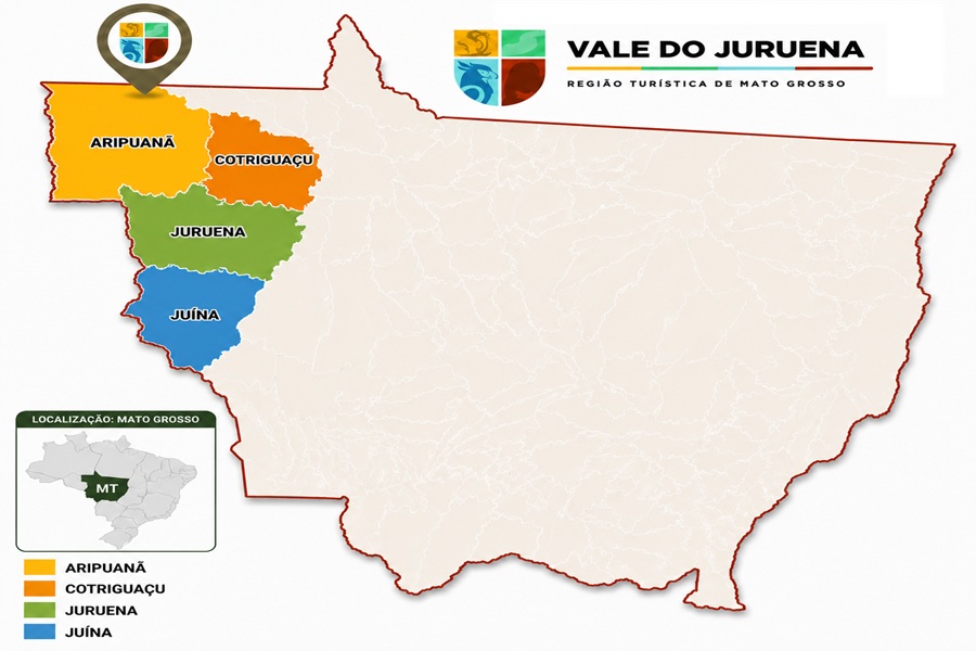 Aripuanã, Cotriguaçu, Juína e Juruena mantêm regularização no Mapa do Turismo Brasileiro e fortalecem desenvolvimento regional 
