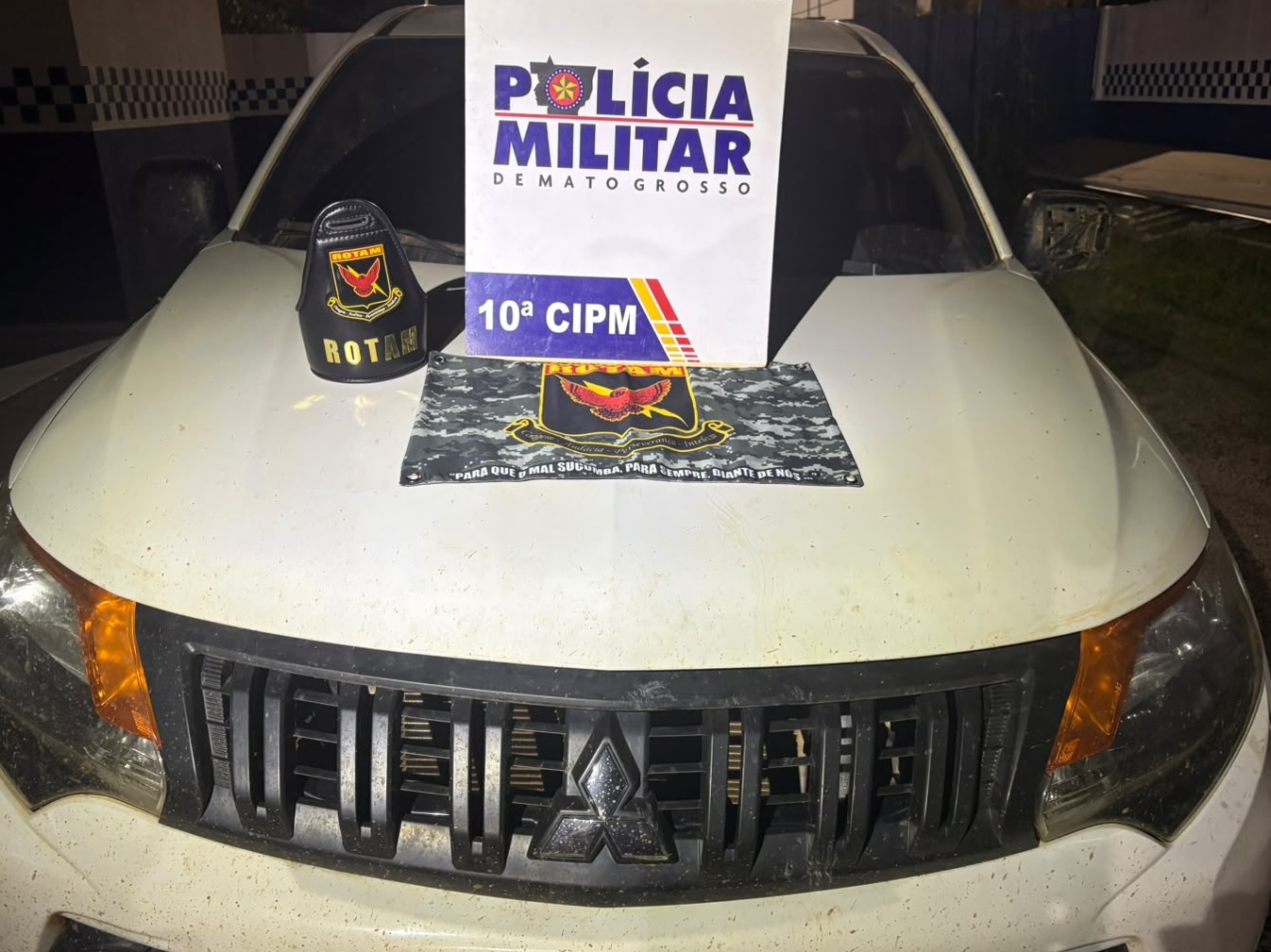 ROTAM apreende caminhonete com sinais adulterados e registro de roubo em Aripuanã 