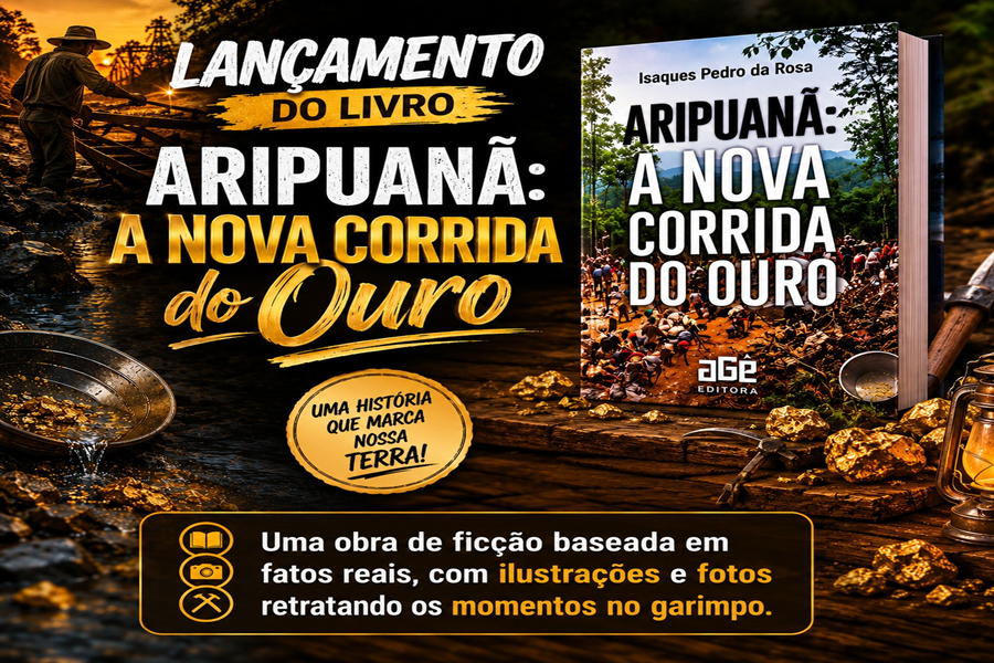 Filho de pioneiros de Aripuanã, Isaques Pedro da Rosa lançará livro sobre a nova corrida do ouro no município 