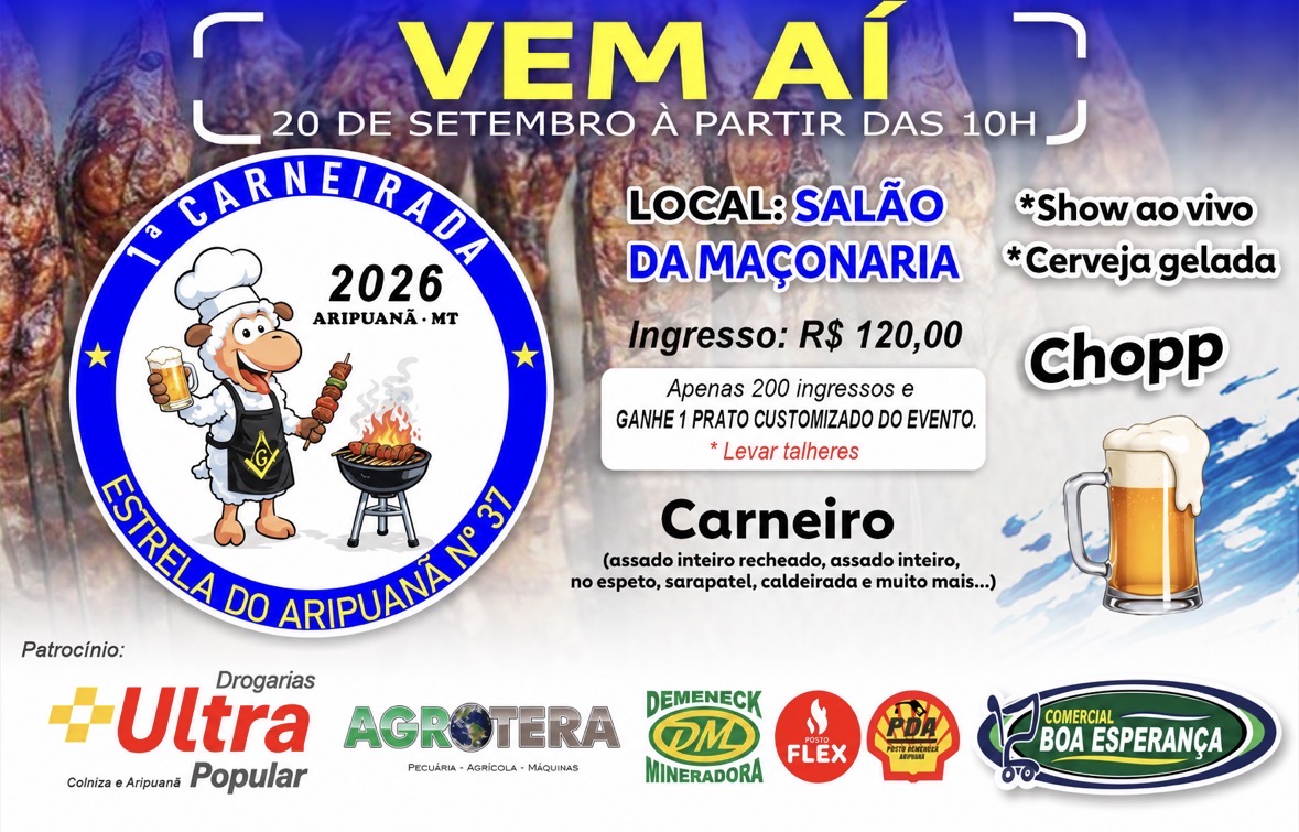 Maçonaria de Aripuanã promove 1ª Carneirada e expectativa de reunir comunidade 