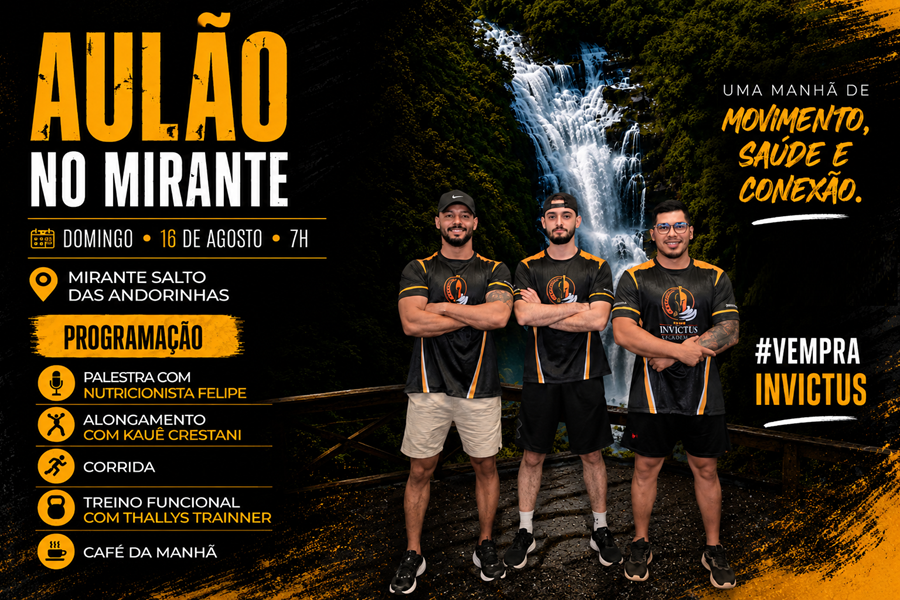 Aripuanã terá “Aulão no Mirante” com atividades físicas gratuitas no Salto das Andorinhas 