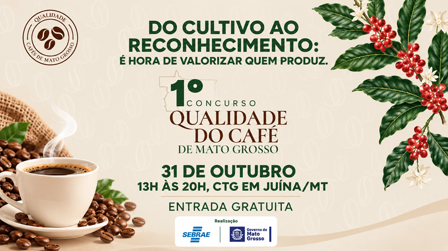 1º Concurso de Qualidade do Café de Mato Grosso abre espaço para expositores em Juína 