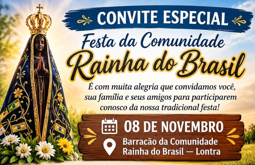 Comunidade Rainha do Brasil prepara tradicional Festa da Padroeira em Aripuanã 